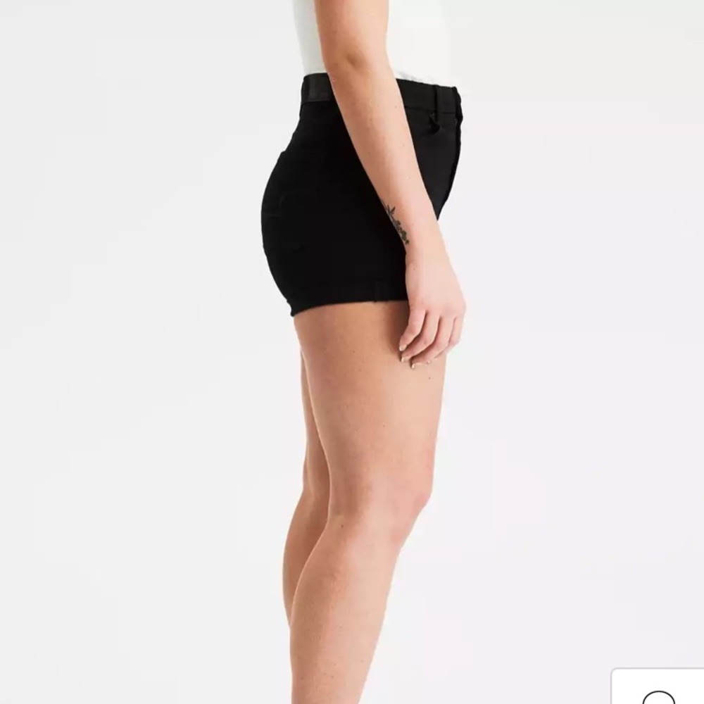 American Eagle Black AE Ne(x)t Level Curvy High-Waisted Short Short - Picture 3 of 14